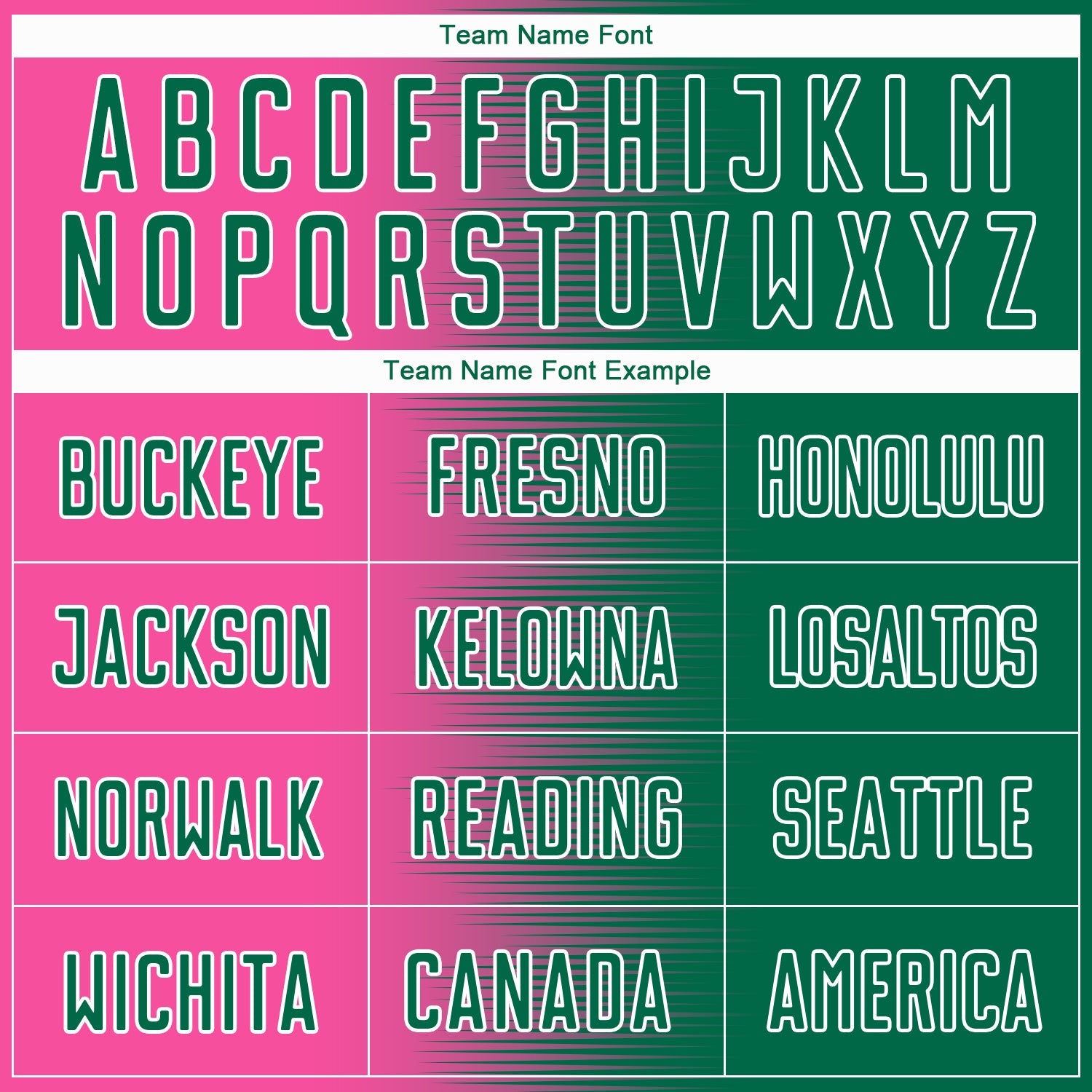 Custom Kelly Green Pink-White Gradient Line Sublimation Soccer Uniform Jersey