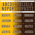 Custom Brown Gold-White Gradient Line Sublimation Soccer Uniform Jersey