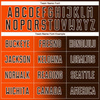 Custom Brown Orange-White Gradient Line Sublimation Soccer Uniform Jersey