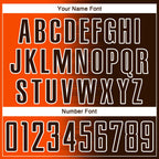 Custom Brown Orange-White Gradient Line Sublimation Soccer Uniform Jersey