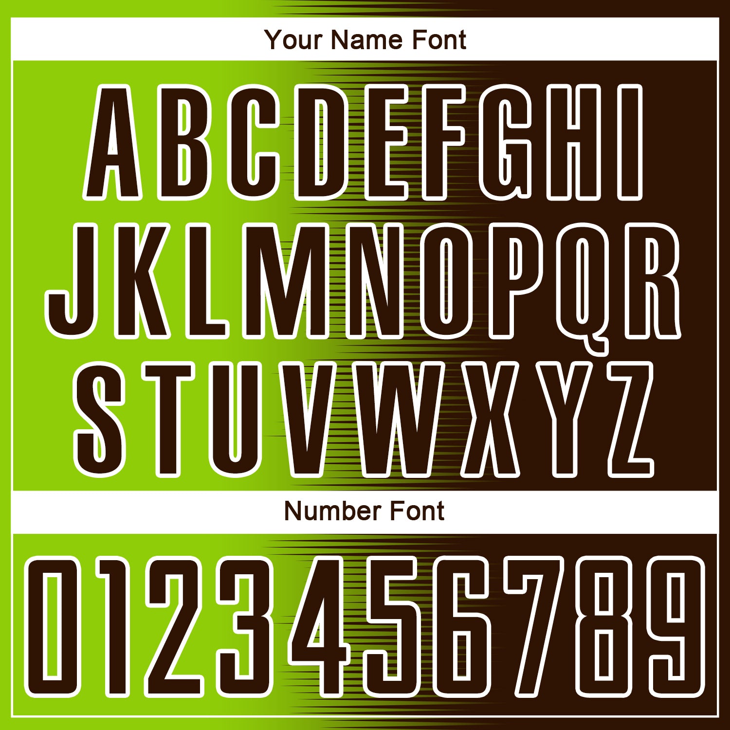 Custom Brown Neon Green-White Gradient Line Sublimation Soccer Uniform Jersey