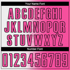 Custom Pink White-Black Gradient Line Sublimation Soccer Uniform Jersey