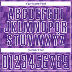 Custom Purple Medium Purple-White Line Sublimation Soccer Uniform Jersey