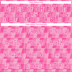 Custom Pink Light Pink-White Line Sublimation Soccer Uniform Jersey