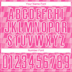 Custom Pink Light Pink-White Line Sublimation Soccer Uniform Jersey