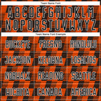 Custom Black Orange-White Line Sublimation Soccer Uniform Jersey