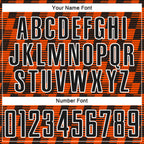 Custom Black Orange-White Line Sublimation Soccer Uniform Jersey