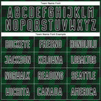 Custom Black Green-White Line Sublimation Soccer Uniform Jersey