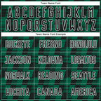 Custom Black Kelly Green-White Line Sublimation Soccer Uniform Jersey