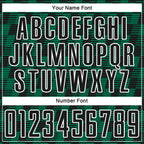 Custom Black Kelly Green-White Line Sublimation Soccer Uniform Jersey