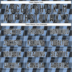 Custom Black Light Blue-White Line Sublimation Soccer Uniform Jersey