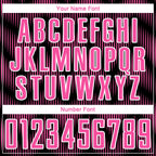 Custom Black Pink-White Line Sublimation Soccer Uniform Jersey