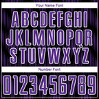 Custom Black Purple-White Line Sublimation Soccer Uniform Jersey