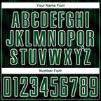 Custom Black Green-White Line Sublimation Soccer Uniform Jersey