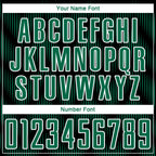 Custom Black Kelly Green-White Line Sublimation Soccer Uniform Jersey