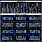 Custom Black Thunder Blue-White Line Sublimation Soccer Uniform Jersey