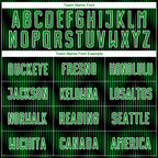 Custom Black Grass Green-White Line Sublimation Soccer Uniform Jersey