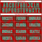 Custom Red Kelly Green-White Line Sublimation Soccer Uniform Jersey