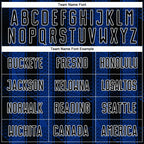 Custom Black Royal-White Abstract Network Sublimation Soccer Uniform Jersey