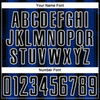 Custom Black Royal-White Abstract Network Sublimation Soccer Uniform Jersey