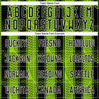 Custom Black Neon Green-White Abstract Network Sublimation Soccer Uniform Jersey