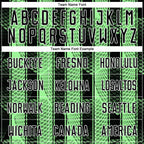 Custom Black Pea Green-White Abstract Network Sublimation Soccer Uniform Jersey