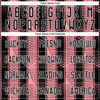 Custom Black Medium Pink-White Abstract Network Sublimation Soccer Uniform Jersey