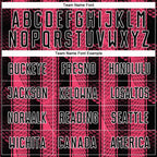 Custom Black Neon Pink-White Abstract Network Sublimation Soccer Uniform Jersey