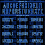 Custom Black Royal-Light Blue Geometric Shape Sublimation Soccer Uniform Jersey