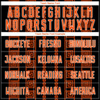 Custom Black Orange-White Geometric Shape Sublimation Soccer Uniform Jersey