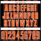 Custom Black Orange-White Geometric Shape Sublimation Soccer Uniform Jersey