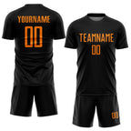 Custom Black Bay Orange Sublimation Soccer Uniform Jersey