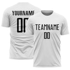 Custom White Black Sublimation Soccer Uniform Jersey