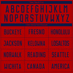 Custom Red Navy Sublimation Soccer Uniform Jersey