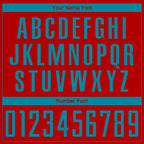 Custom Red Teal Sublimation Soccer Uniform Jersey