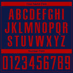 Custom Navy Red Sublimation Soccer Uniform Jersey