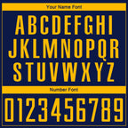 Custom Navy Gold Sublimation Soccer Uniform Jersey