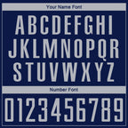 Custom Navy Gray Sublimation Soccer Uniform Jersey