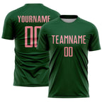 Custom Green Medium Pink Sublimation Soccer Uniform Jersey
