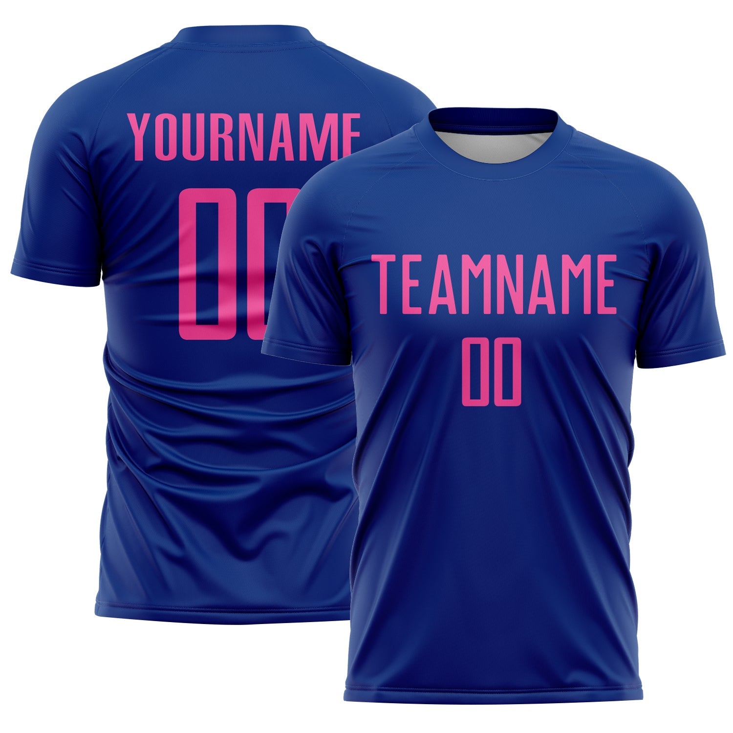 Custom Royal Pink Sublimation Soccer Uniform Jersey