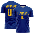 Custom Royal Yellow Sublimation Soccer Uniform Jersey