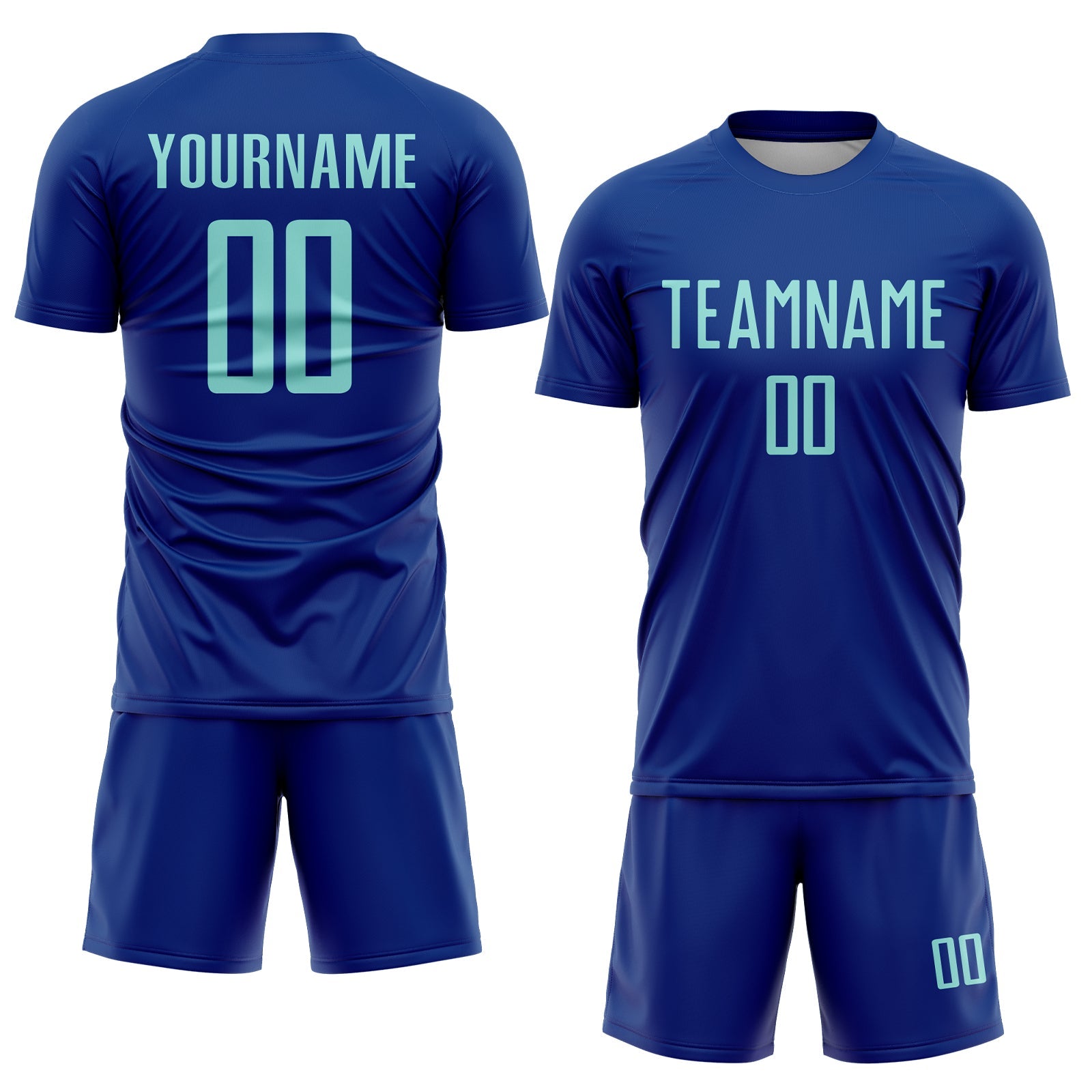 Custom Royal Ice Blue Sublimation Soccer Uniform Jersey