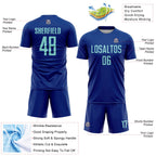 Custom Royal Ice Blue Sublimation Soccer Uniform Jersey