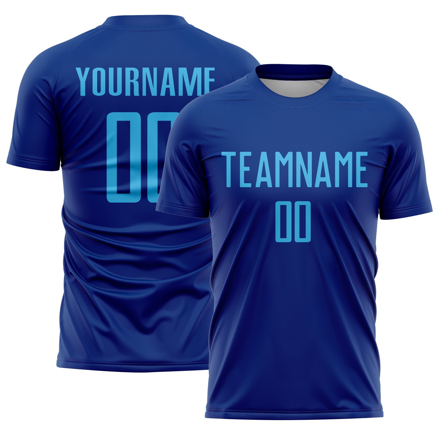 Custom Royal Sky Blue Sublimation Soccer Uniform Jersey