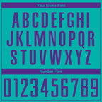 Custom Aqua Purple Sublimation Soccer Uniform Jersey