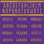 Custom Purple Old Gold Sublimation Soccer Uniform Jersey