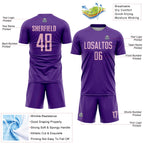 Custom Purple Light Pink Sublimation Soccer Uniform Jersey