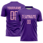 Custom Purple Light Pink Sublimation Soccer Uniform Jersey