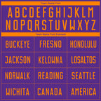 Custom Purple Bay Orange Sublimation Soccer Uniform Jersey