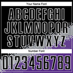 Custom Black Gray-Purple Gradient Geometric Shape Sublimation Soccer Uniform Jersey